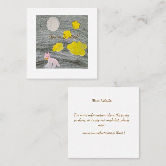 Carte D'accompagnement Midnight Kitty Adventure (Devant / Derrière)