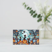 Carte D'accompagnement Midnight Magic: Black Cats & Pumpkins Halloween (Debout devant)