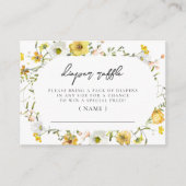 Carte D'accompagnement Miel Abeille Aquarelle Jaune Raffle de couches flo (Devant)