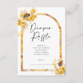 Carte D'accompagnement Miel Bee Fleur sauvage Baby shower Déchets Raffle (Devant)