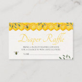 Carte D'accompagnement Miel Bee Greenery Baby shower Déchets Raffle (Devant)