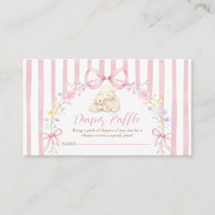 Carte D'accompagnement Mignon bohème Un petit agneau Ruban rose Tirage au