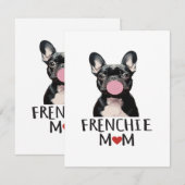 Carte D'accompagnement Mignon bouledogue français (Devant / Derrière)
