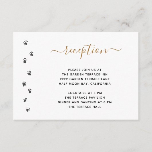 Carte D'accompagnement Mignon Mariage de Compagnon de Fête de Réception e (Devant)