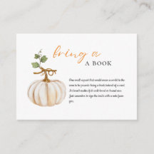Mignonne apporter un livre Citrouille Baby shower