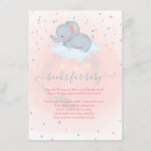 Carte D'accompagnement Mignonne bébé éléphant, Nuage, Baby shower étoiles (Devant)