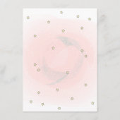 Carte D'accompagnement Mignonne bébé éléphant, Nuage, Baby shower étoiles (Dos)