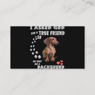 Carte D'accompagnement Mignonne Dachshund Doxie Cadeaux Fille Dachshund M