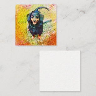 Carte D'accompagnement Mignonne Happy Dachshund Tête de chien visage