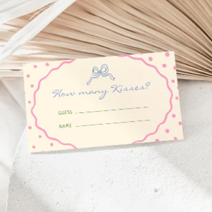 Carte D'accompagnement Mignonne Main Tirée Colorée Combien De Baisers