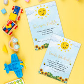Carte D'accompagnement Mignonne Voici Le Baby shower Fils