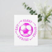 Carte D'accompagnement Mignonnes Filles Mangent Sleep Soccer Répéter - Jo (Debout devant)