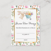 Carte D'accompagnement Mignons Petits Fleurs sauvages Bunny Devinez Combi (Devant)