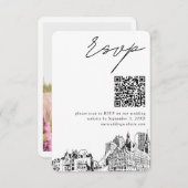 Carte D'accompagnement Milwaukee Mariage moderne RSVP QR Code (Devant / Derrière)