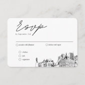 Carte D'accompagnement Milwaukee Mariage traditionnel RSVP Options de rep (Devant)