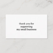 Carte D'accompagnement Mini-artisanal avec Merci d'amour (Dos)