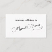 Carte D'accompagnement Mini-artisanal avec Merci d'amour (Devant)