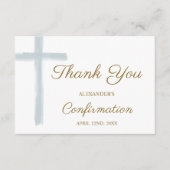 Carte D'accompagnement Mini Blue Cross Confirmation Merci (Devant)