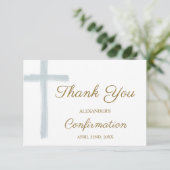 Carte D'accompagnement Mini Blue Cross Confirmation Merci (Debout devant)