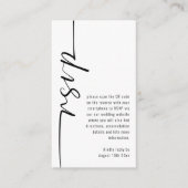 Carte D'accompagnement Mini Calligraphie moderne QR Code Mariage RSVP (Devant)