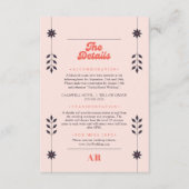 Carte D'accompagnement Mini Chic esthétique Élégant détails de mariage (Devant)