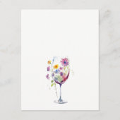 Carte D'accompagnement Mini Chic Vin Floral Détails du Mariage (Dos)