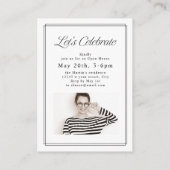 Carte D'accompagnement Mini Classic Framed Script Photo Grad invite (Dos)