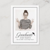 Carte D'accompagnement Mini Classic Framed Script Photo Grad invite (Devant)