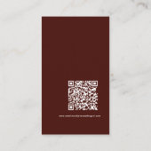 Carte D'accompagnement Mini Code QR Détails de Mariage Terracotta Boho (Dos)