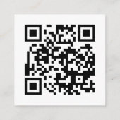 Carte D'accompagnement MINI code QR noir blanc Détails Mariage (Dos)