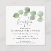 Carte D'accompagnement MINI | Détails de réception de mariage simple euca (Devant)