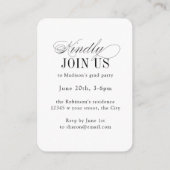 Carte D'accompagnement Mini Elegant Timeless Typography Photo Graduation (Dos)