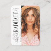 Carte D'accompagnement Mini Elegant Timeless Typography Photo Graduation (Devant)
