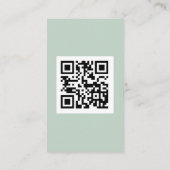Carte D'accompagnement Mini Eucalyptus Script QR Code Détails du Mariage (Dos)