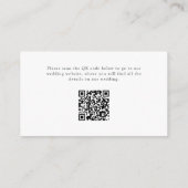 Carte D'accompagnement Mini-fer à cheval | Site Mariage Code QR (Dos)