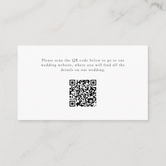 Carte D'accompagnement Mini-fer à cheval | Site Mariage Code QR (Dos)