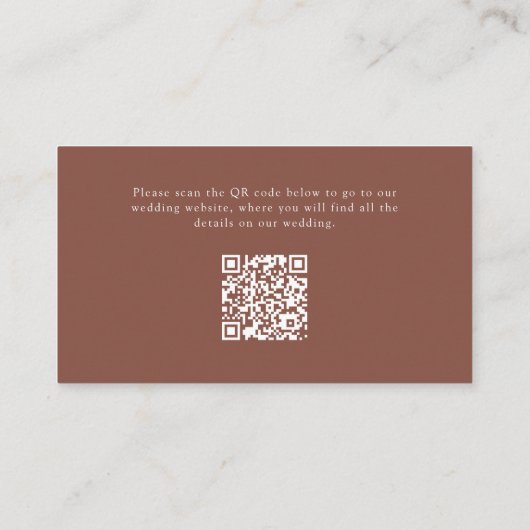 Carte D'accompagnement Mini-fer à cheval | Site Mariage Code QR (Dos)