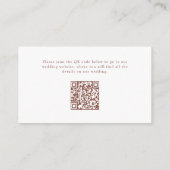 Carte D'accompagnement Mini-fer à cheval | Site Mariage Code QR (Dos)