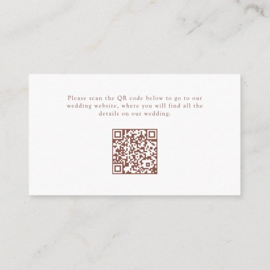Carte D'accompagnement Mini-fer à cheval | Site Mariage Code QR (Dos)