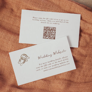 Carte D'accompagnement Mini-fer à cheval   Site Mariage Code QR