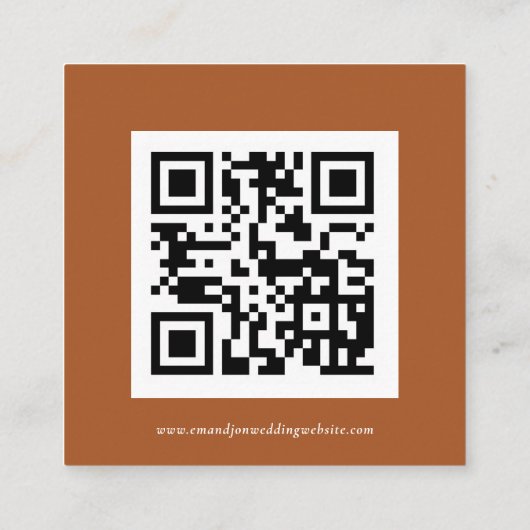 Carte D'accompagnement Mini fleurs d'automne QR Code Mariage en ligne RSV (Dos)