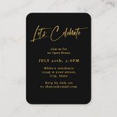 Carte D'accompagnement Mini Grad Cap Script Photo Graduation Invite (Dos)