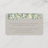 Carte D'accompagnement Mini Greige Snowberry+Eucalyptus RSVP en ligne (Devant)