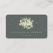 Carte D'accompagnement Mini Gris Vert Snowberry+Eucalyptus en ligne RSVP (Dos)