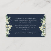 Carte D'accompagnement Mini Marine Snowberry+Eucalyptus Mariage en ligne  (Devant)