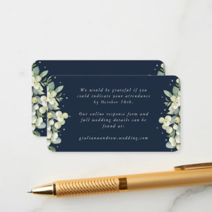 Carte D'accompagnement Mini Marine Snowberry+Eucalyptus Mariage en ligne 