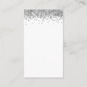 Carte D'accompagnement Mini Parties scintillant argent QR Code Détails du (Dos)