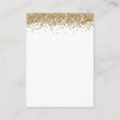 Carte D'accompagnement Mini Parties scintillant or QR Code Mariage RSVP (Dos)