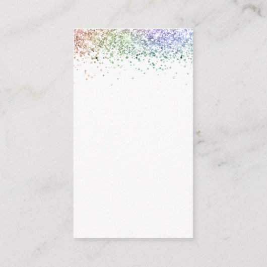 Carte D'accompagnement Mini Rainbow Parties scintillant QR Code Détails d (Dos)