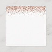 Carte D'accompagnement Mini Rose Gold Parties scintillant QR Code Mariage (Dos)